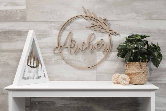 Wooden Name Hoop