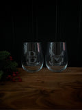 Custom Engraved Monogram Glass