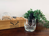 Antlers Design Engraved Glass