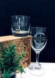 Custom Engraved Monogram Glass
