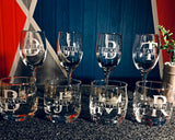 Custom Engraved Monogram Glass